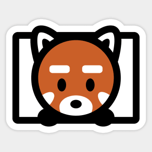 Red Panda Box Bambu Brand Cute Kawaii Anime Manga Animal Sticker